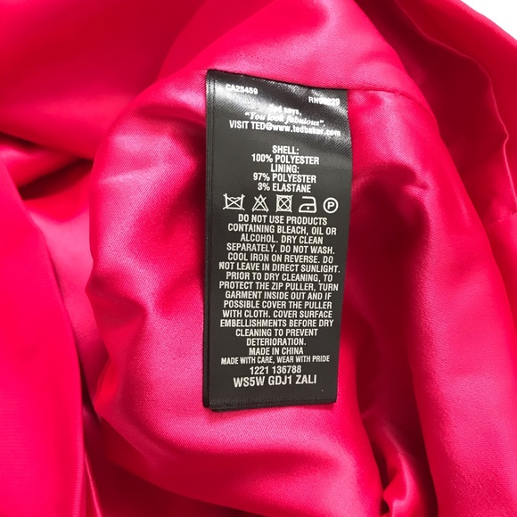 TED BAKER LONDON Pink/Fuchsia Embroidered Dress - Picture 8 of 8